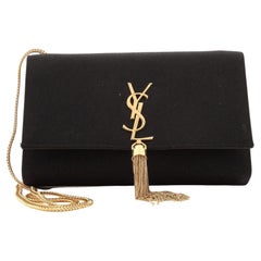Saint Laurent Classic Monogram Tassel Crossbody Bag Canvas Medium