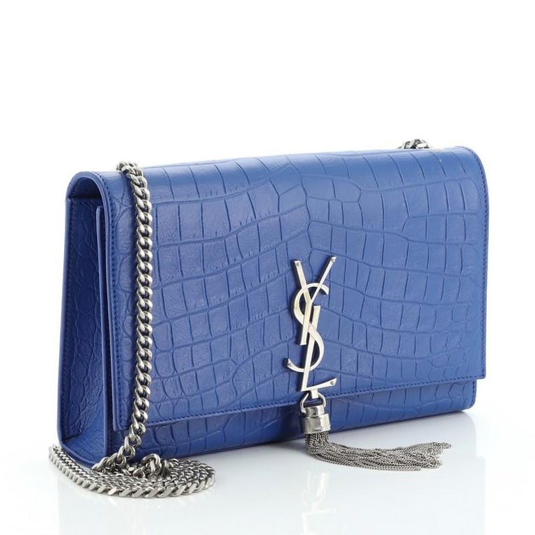 cassandre classic crossbody bag in crocodile embossed leather