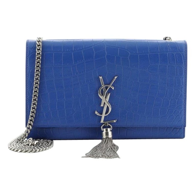 cassandre classic crossbody bag in crocodile embossed leather