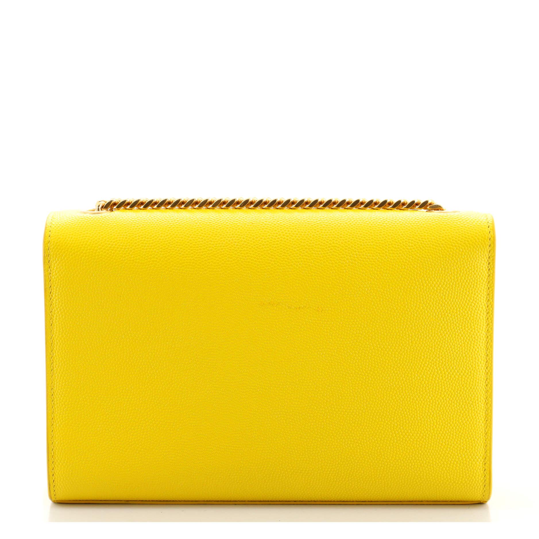 Saint Laurent Classic Monogram Tassel Crossbody Bag Grainy Leather Small In Good Condition In NY, NY