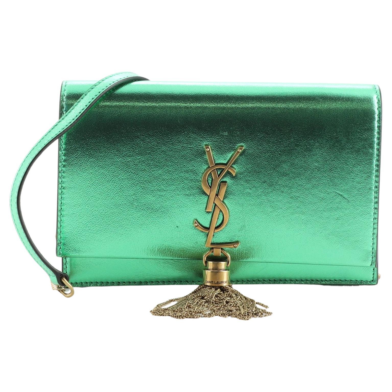 Saint Laurent Classic Monogram Crossbody Bag Grainy Leather Small For