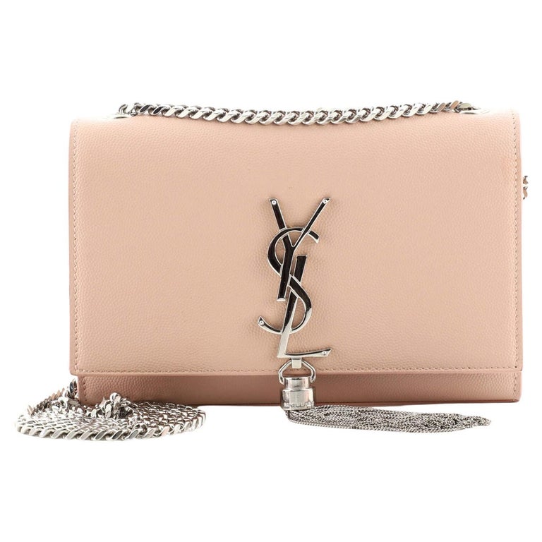 Saint Laurent Classic Monogram Tassel Crossbody Bag Grainy Leather