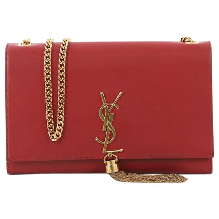 Saint Laurent Classic Monogram Tassel Crossbody Bag Leather Medium at