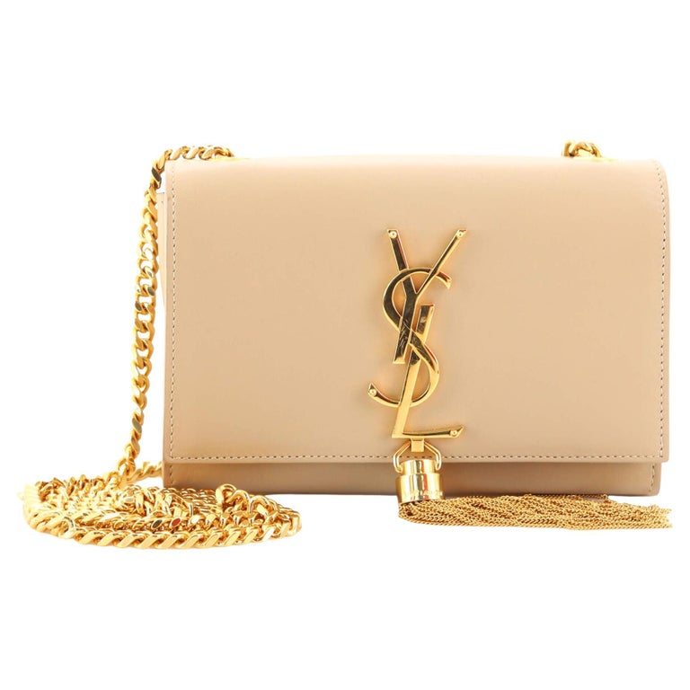 Saint Laurent Classic Monogram Tassel Crossbody Bag Leather Small For