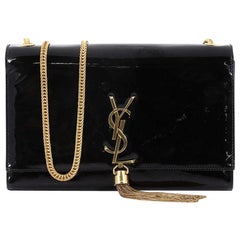 Saint Laurent Classic Monogram Tassel Crossbody Bag Patent Small