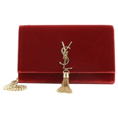 Saint Laurent Classic Monogram Tassel Crossbody Bag Velvet Medium