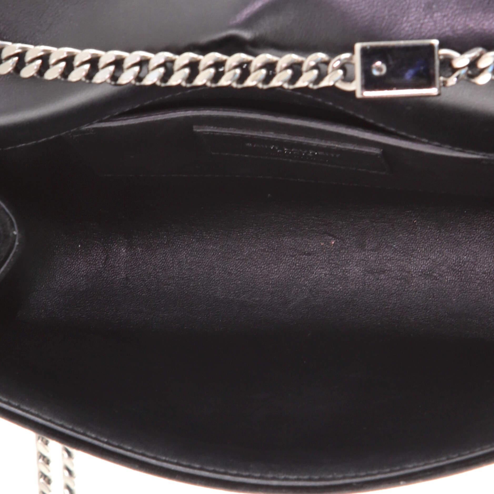 Black Saint Laurent Classic Monogram Tassel Crossbody Bag Velvet Small