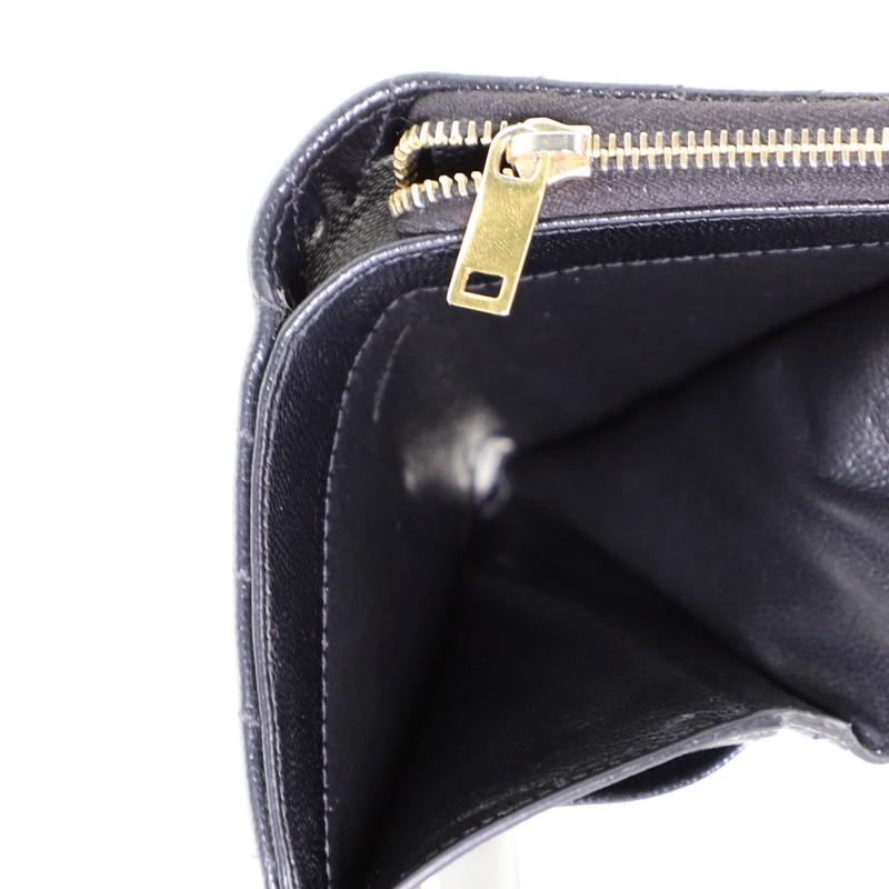 Saint Laurent Classic Monogram Zip Around Wallet Matelasse Chevron Leather  1