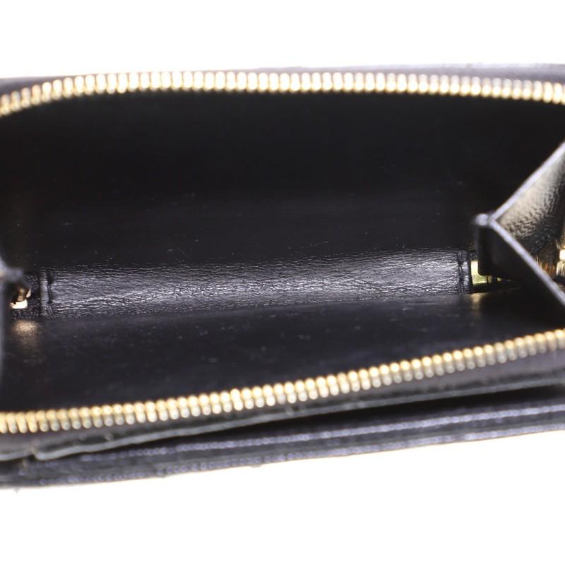 Saint Laurent Classic Monogram Zip Around Wallet Matelasse Chevron Leather  2