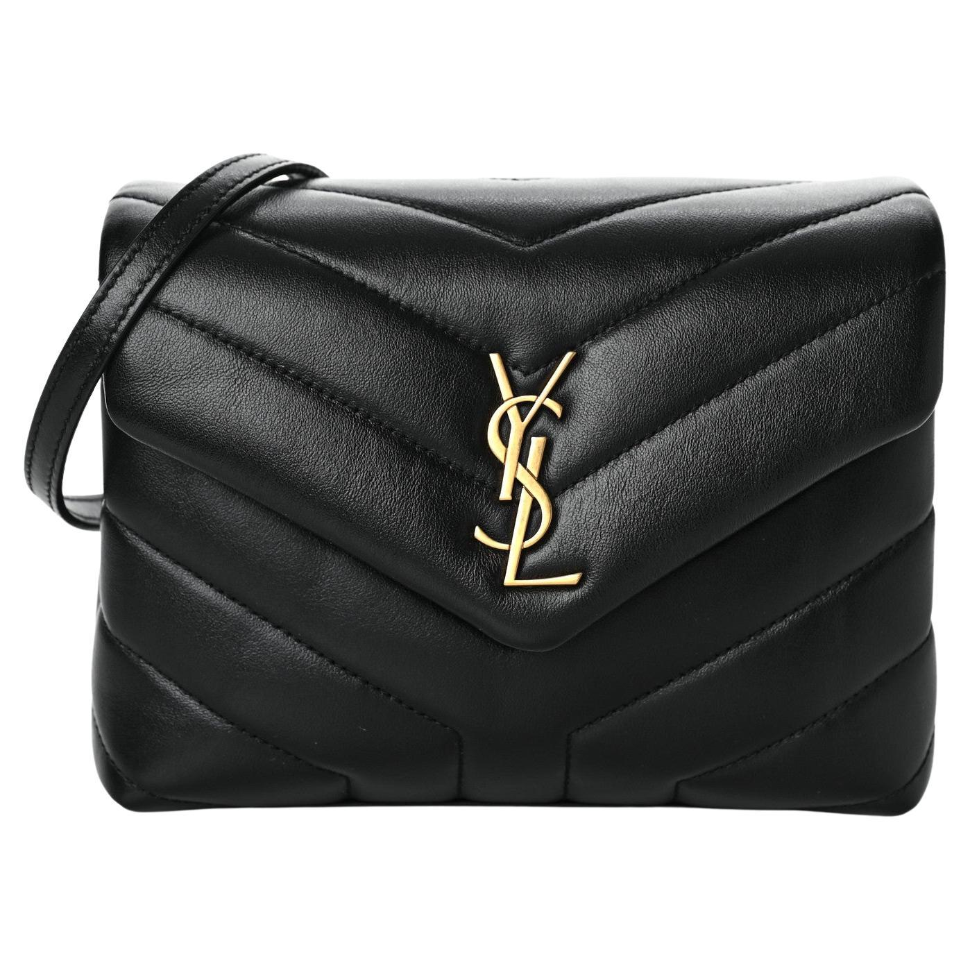 SAINT LAURENT Classic Toy LOU LOU bag with Gold hardware black 2020 For Sale