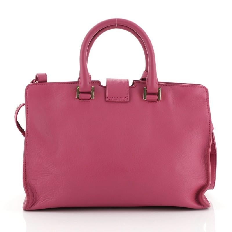 Pink Saint Laurent Classic Y Cabas Leather Small