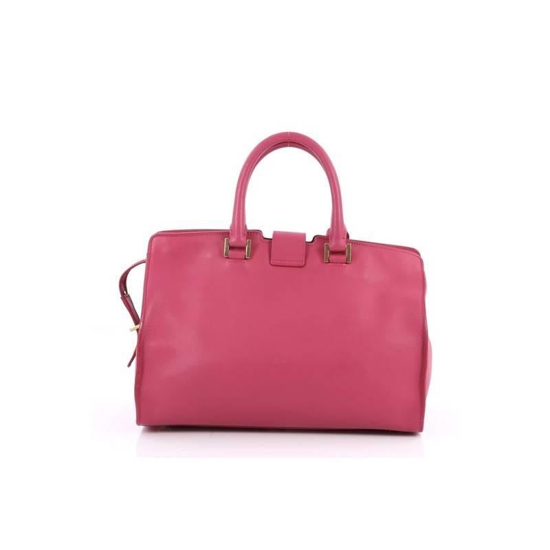 Pink Saint Laurent Classic Y Cabas Leather Small