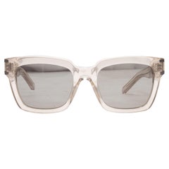 Saint Laurent Clear Acetate Wayfarer Sunglasses