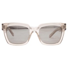 Lunettes de soleil Wayfarer en acétate transparent Saint Laurent