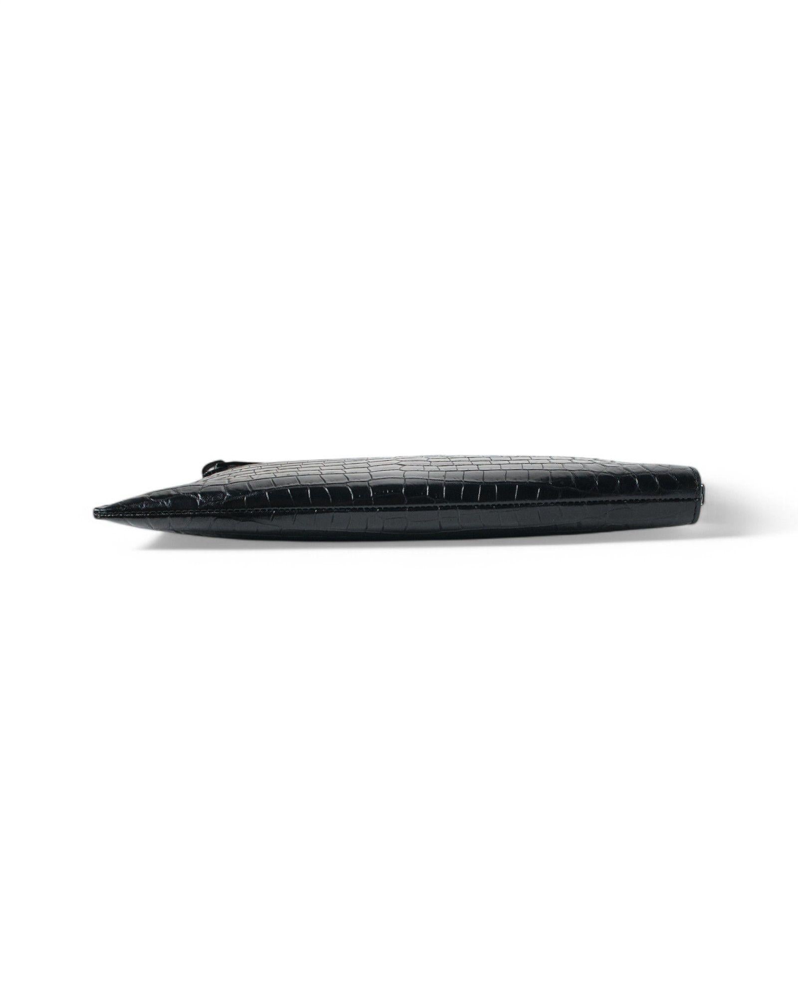 Saint Laurent Clutch Small Lucida Nera in vendita 6