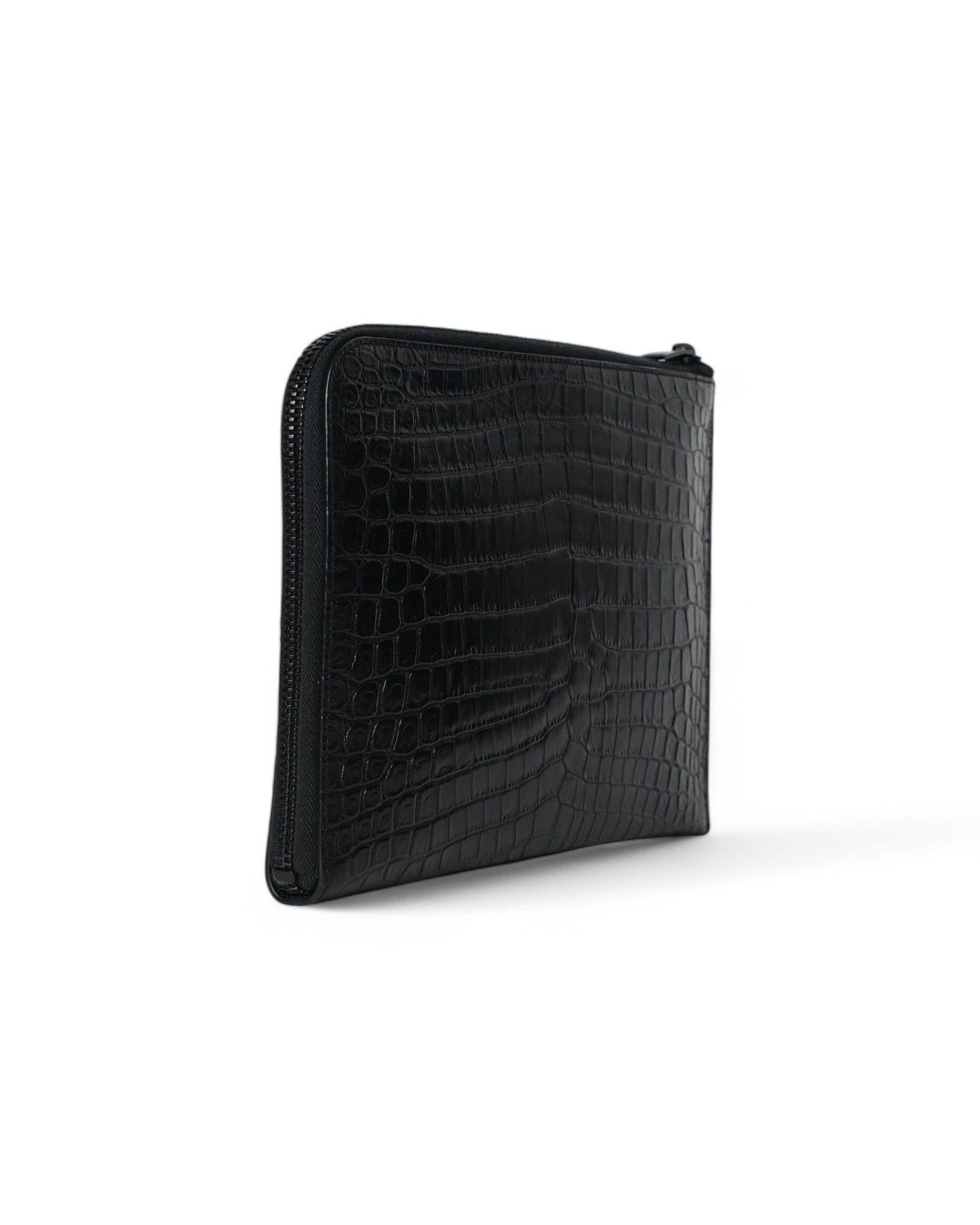 Saint Laurent Clutch Small Lucida Nera in vendita 8