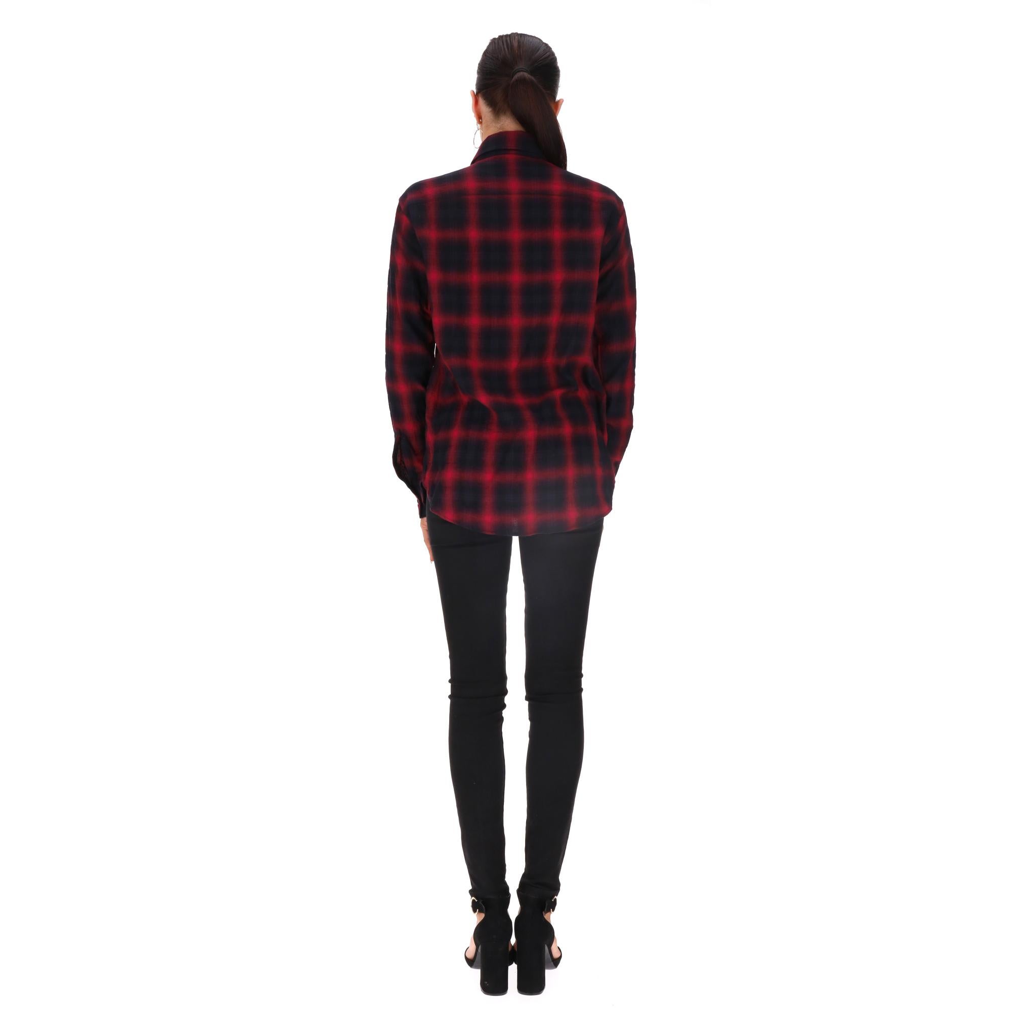 Saint Laurent Cotton Checked Shirt In condizioni ottime in vendita a London, GB