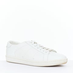 SAINT LAURENT Court Classic SL01, scarpe da tennis basse in pelle di vitello bianca, taglia EU37