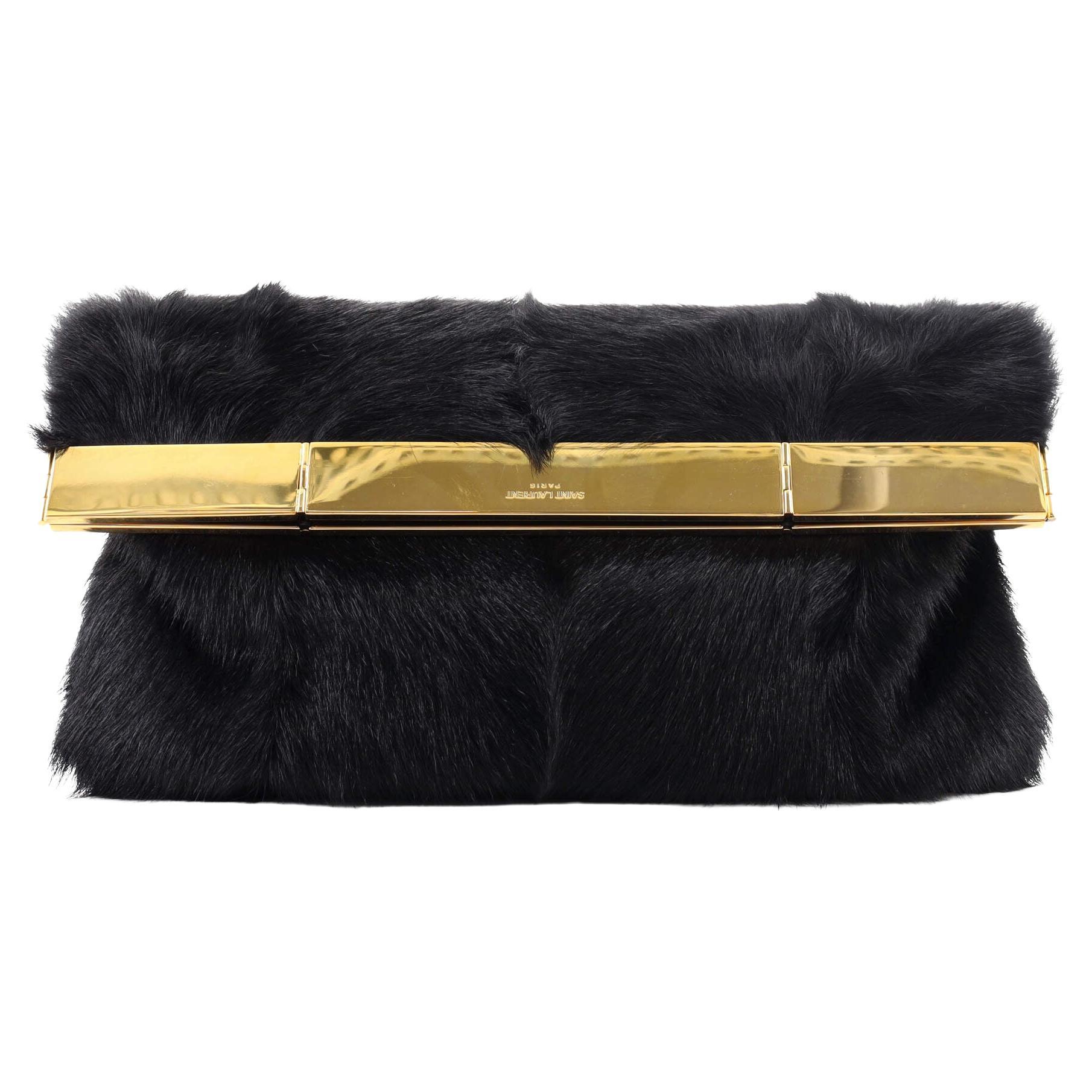Saint Laurent Multicolor Leather YLigne Clutch at 1stDibs