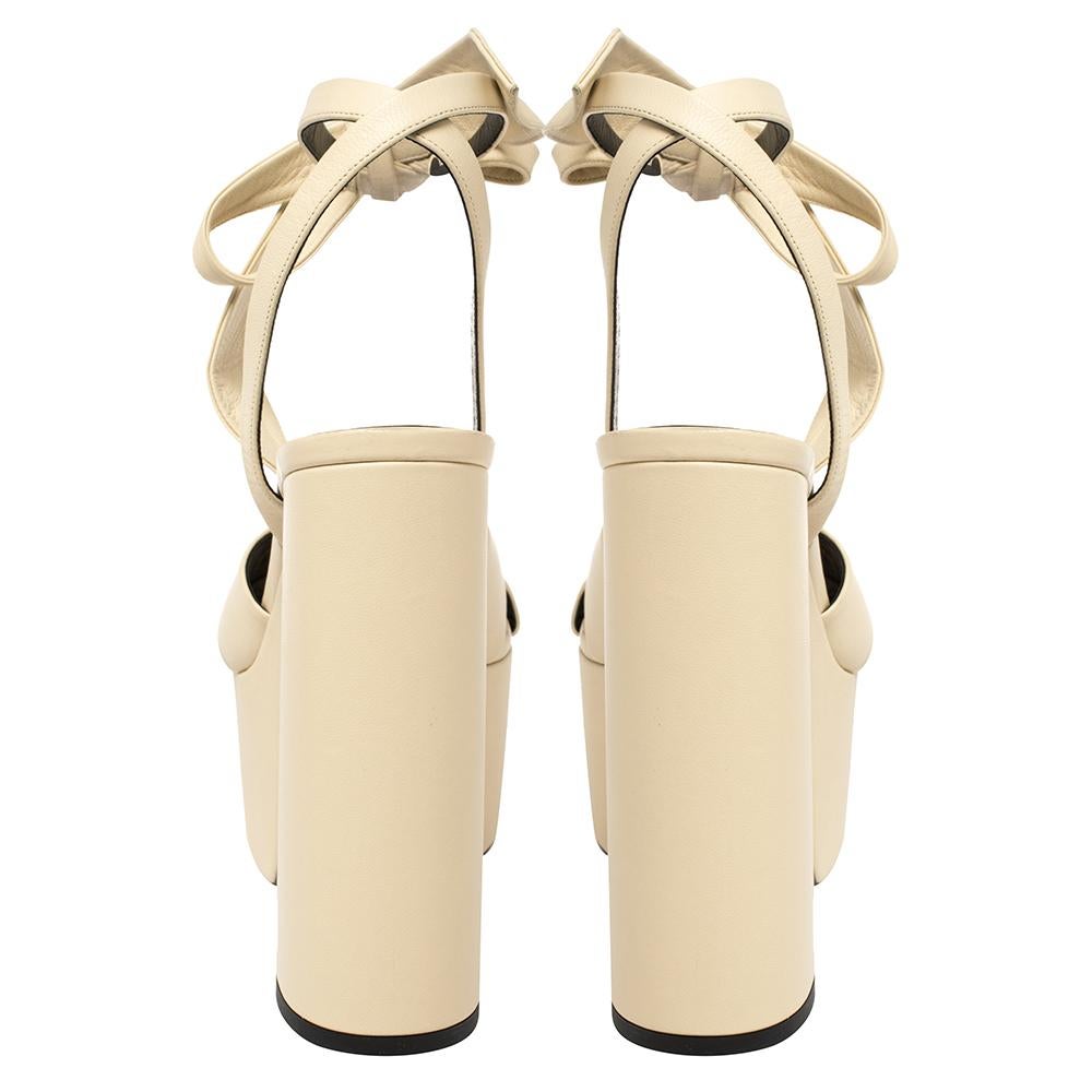 saint laurent bianca platform ankle-wrap sandals