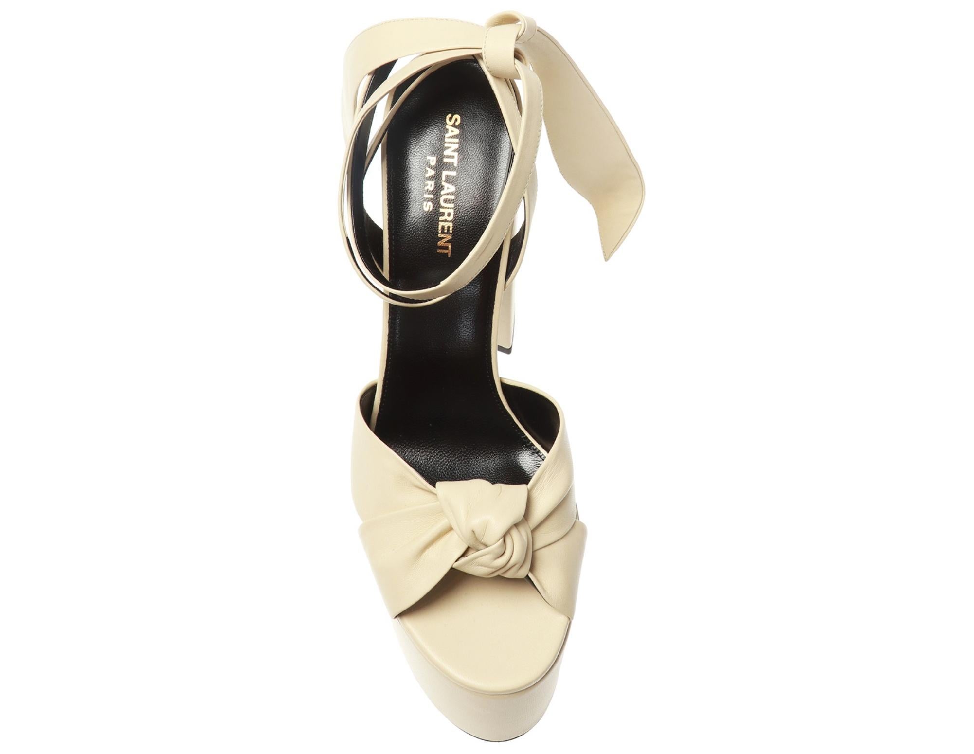 Saint Laurent Creme Leder 
