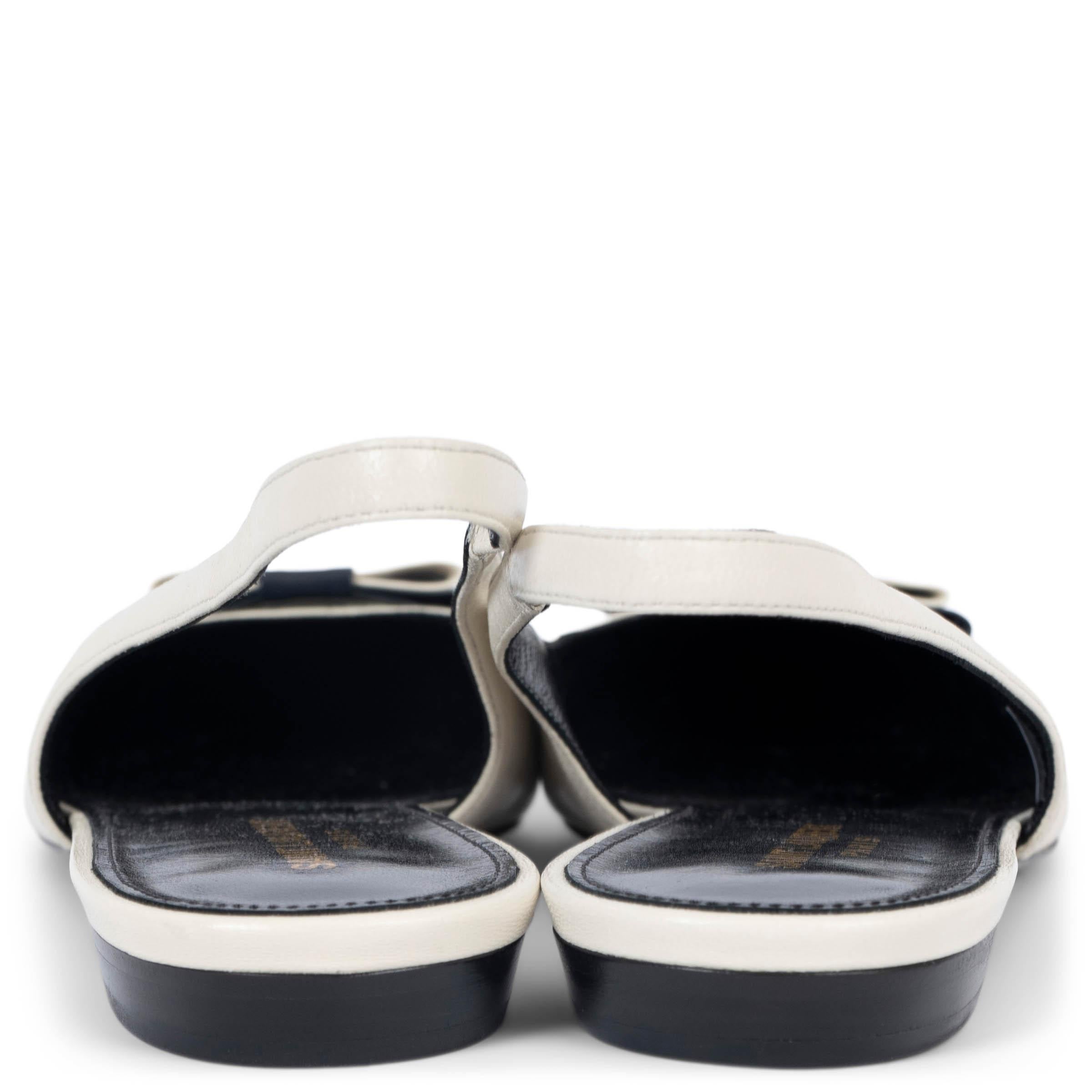 SAINT LAURENT crema e pelle marina 2021 ANAIS SLINGBACK Scarpe basse 38 In condizioni Nuovo in vendita a Zürich, CH