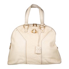 Saint Laurent Cream Python Muse Bag