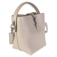 Saint Laurent Cream Shiny Calfskin Small Le 37 Bucket Bag