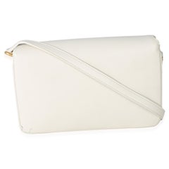 Saint Laurent Cream Smooth Calfskin Le Maillon Satchel