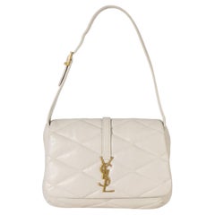 Saint Laurent Crema Soft Diamond Quilted Lambskin Le 5 a 7 Shoulder Flap Bag