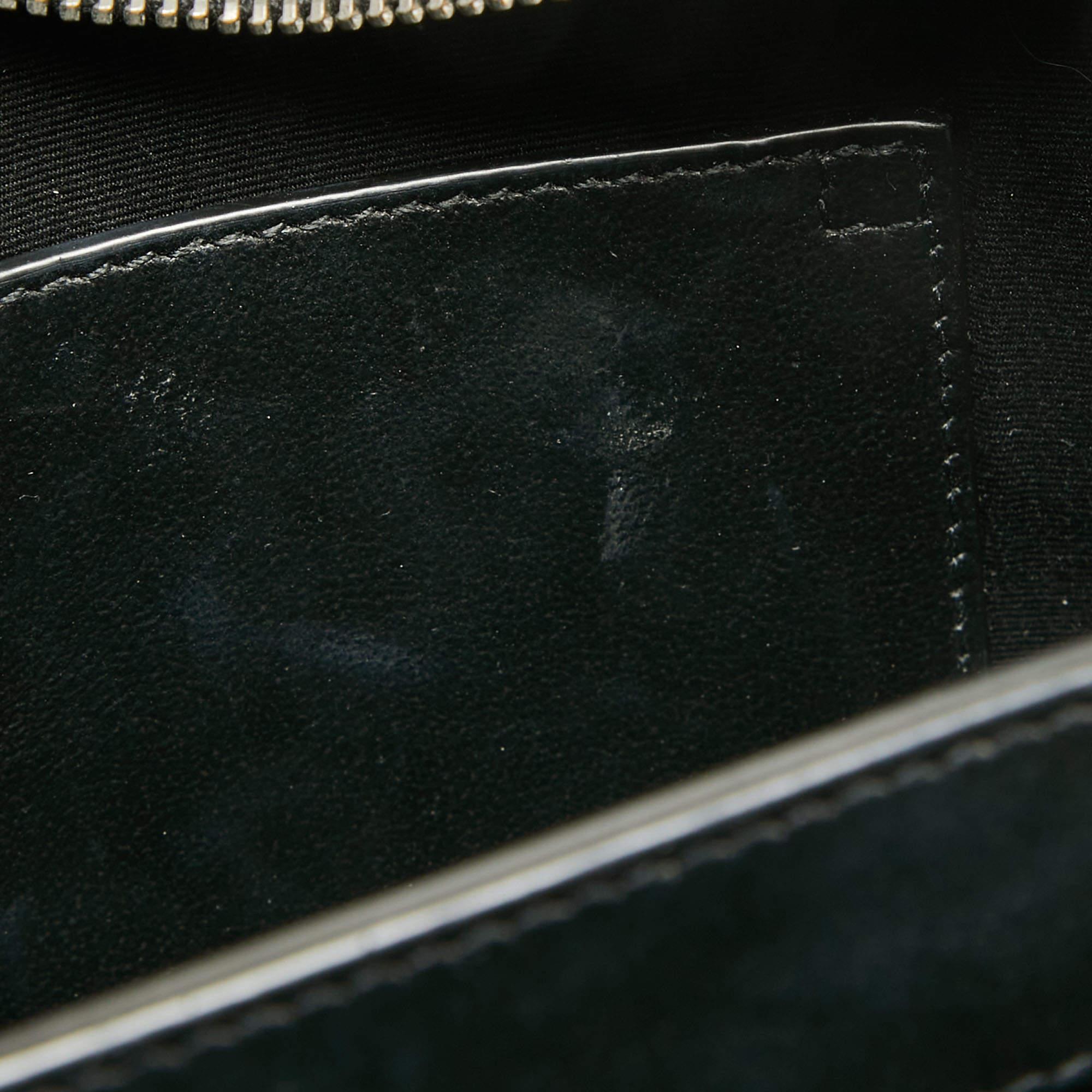 Saint Laurent Croc Embossed Leather Uptown Tote 3