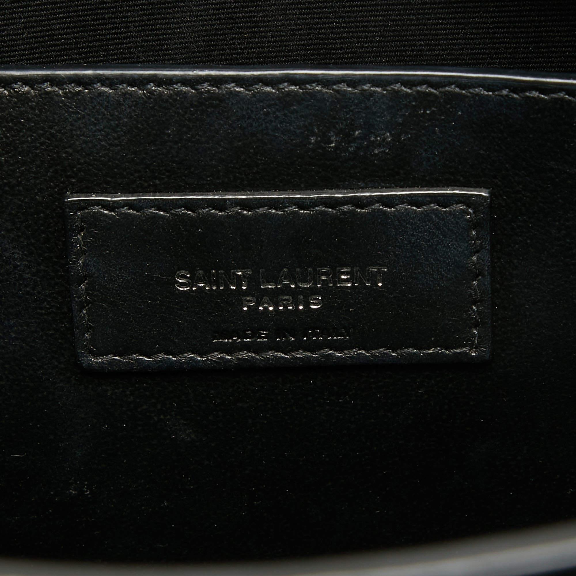 Saint Laurent Croc Embossed Leather Uptown Tote 4