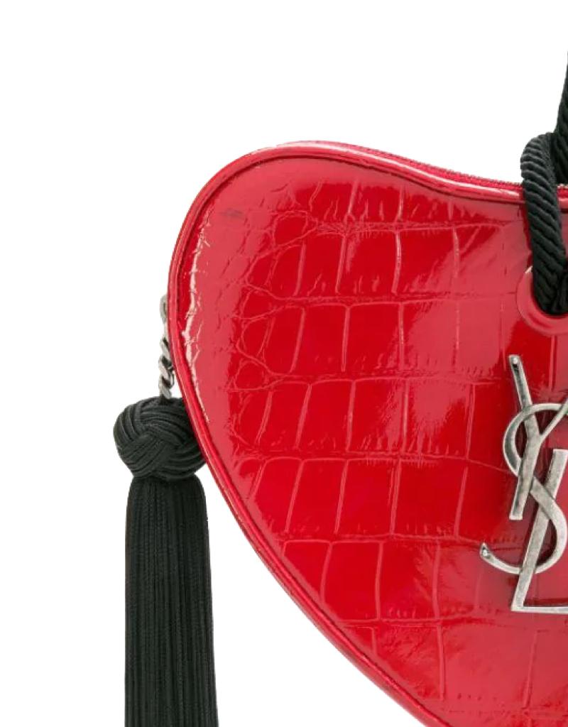 ysl red heart bag