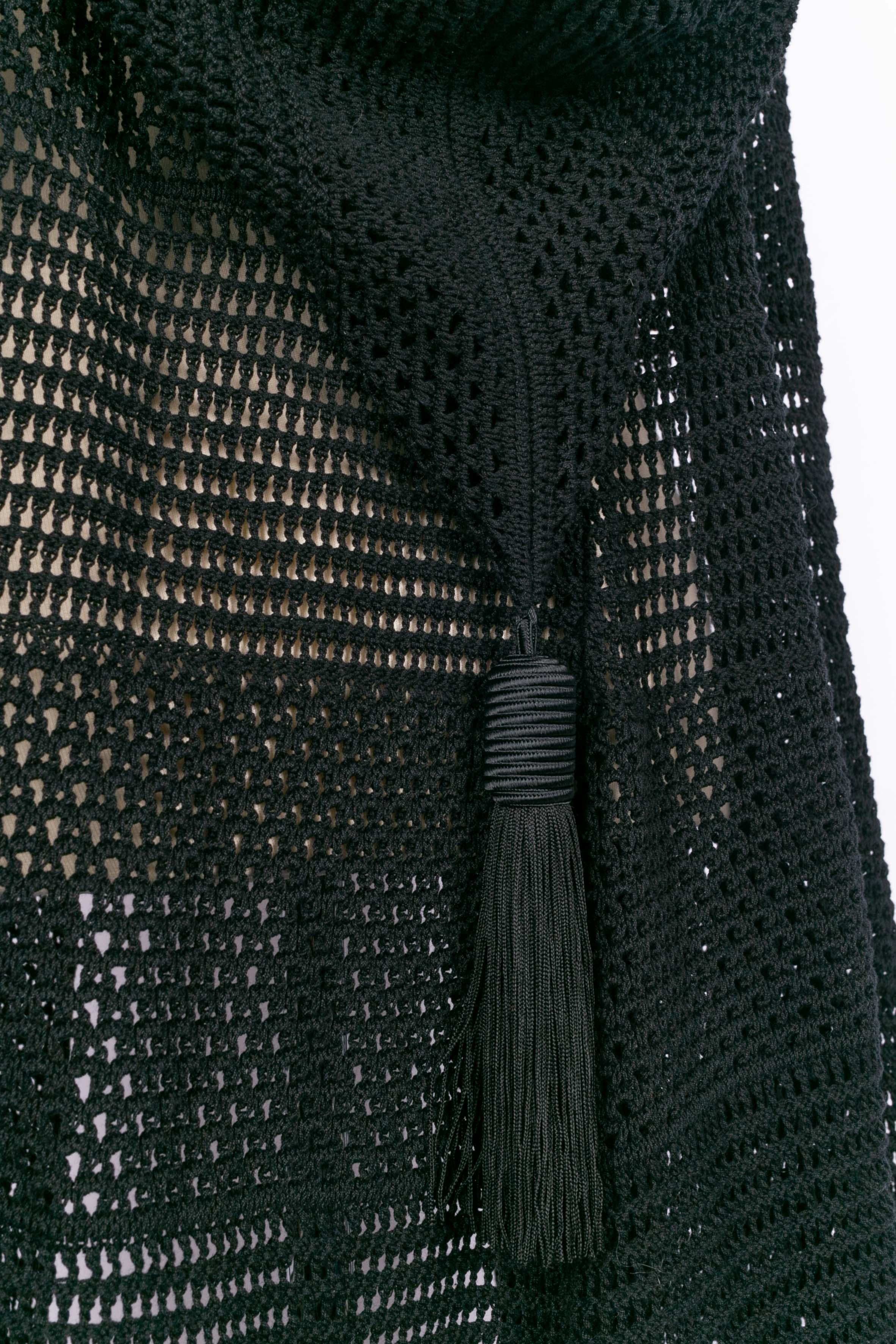 Saint Laurent crochet cape For Sale 1