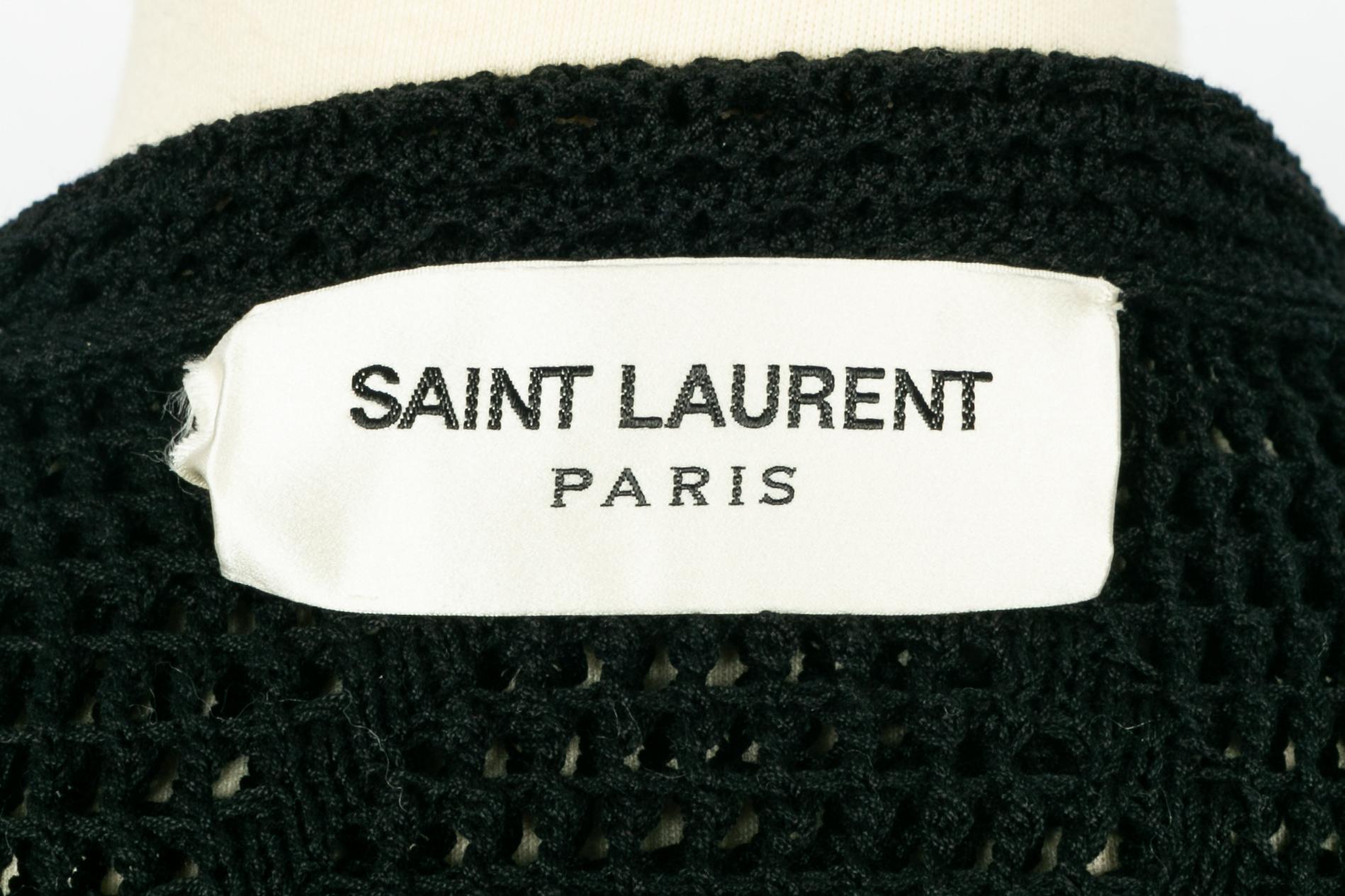Saint Laurent crochet cape For Sale 4