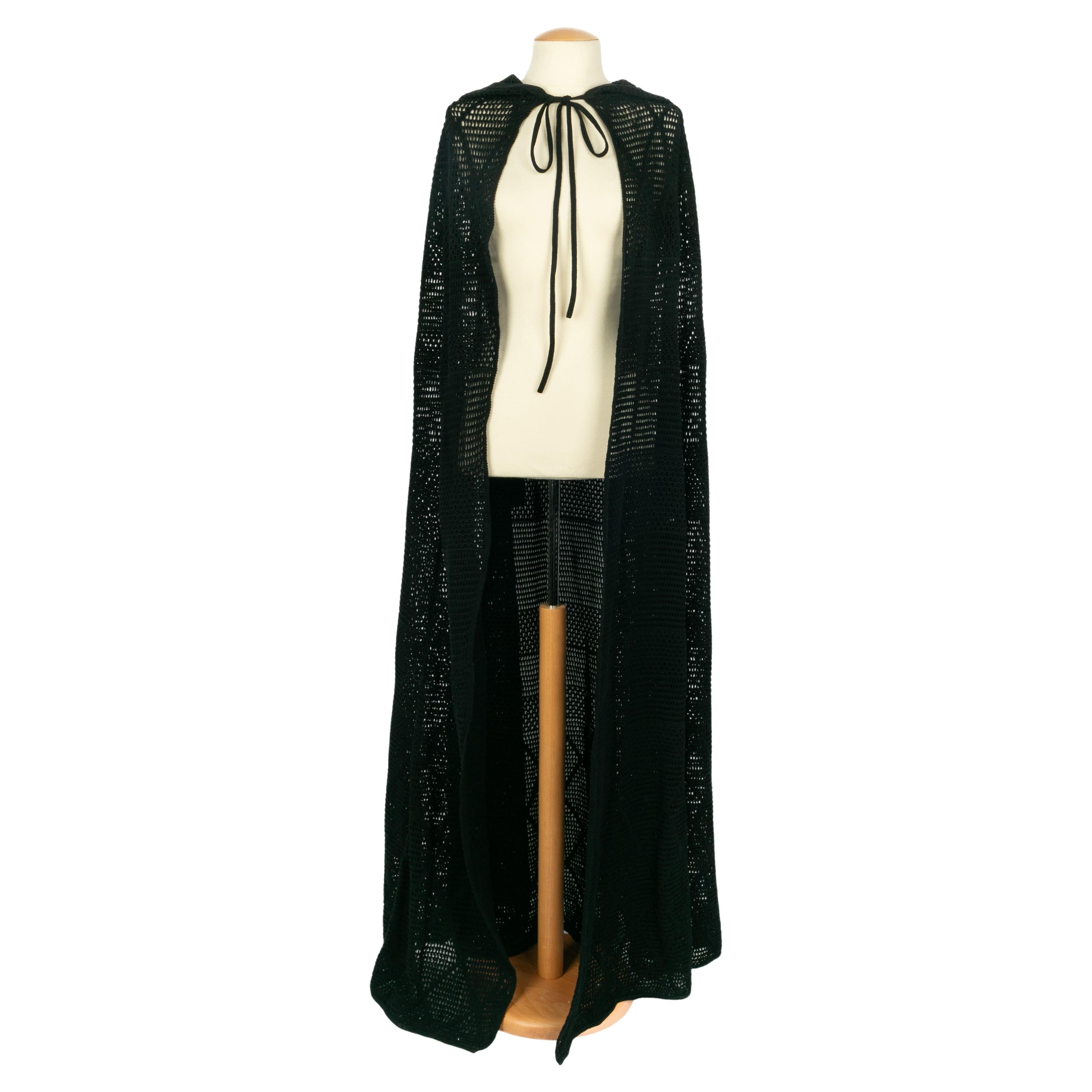 Saint Laurent crochet cape For Sale