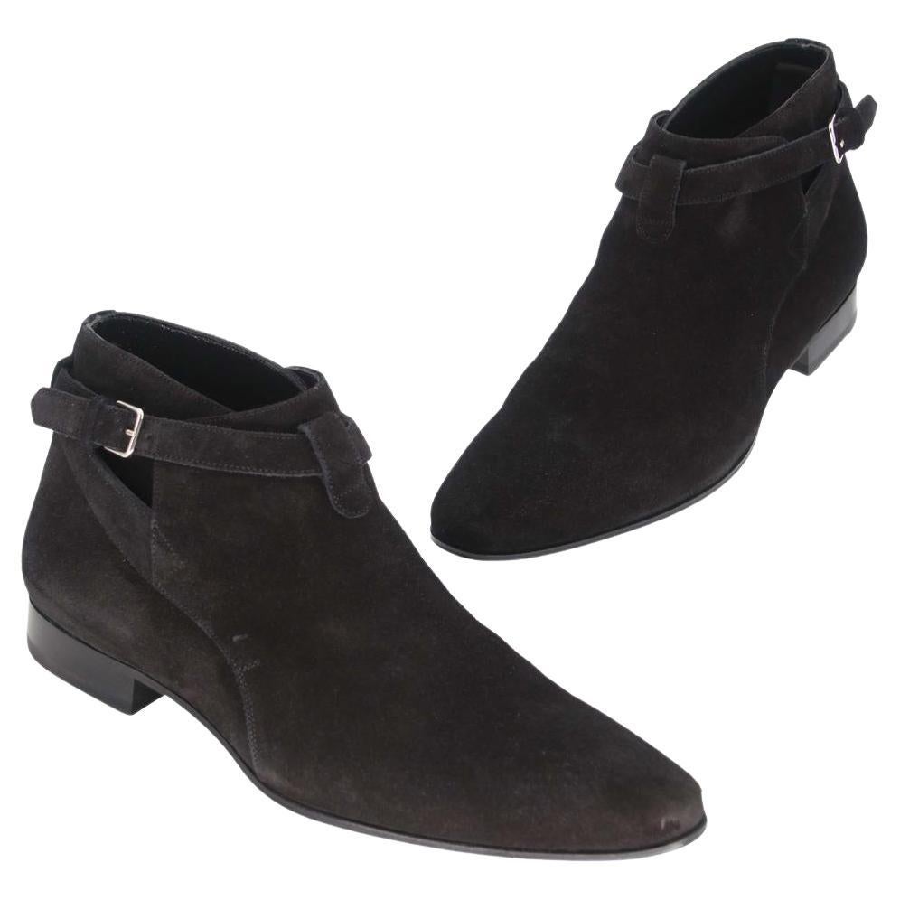 Saint Laurent Cropped Ankle 43 Suede Leather Jodhpur Boots/Booties SL-0923P-0005
