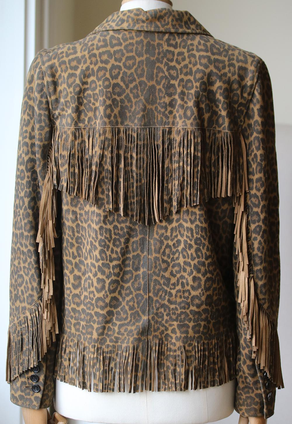 leopard fringe jacket