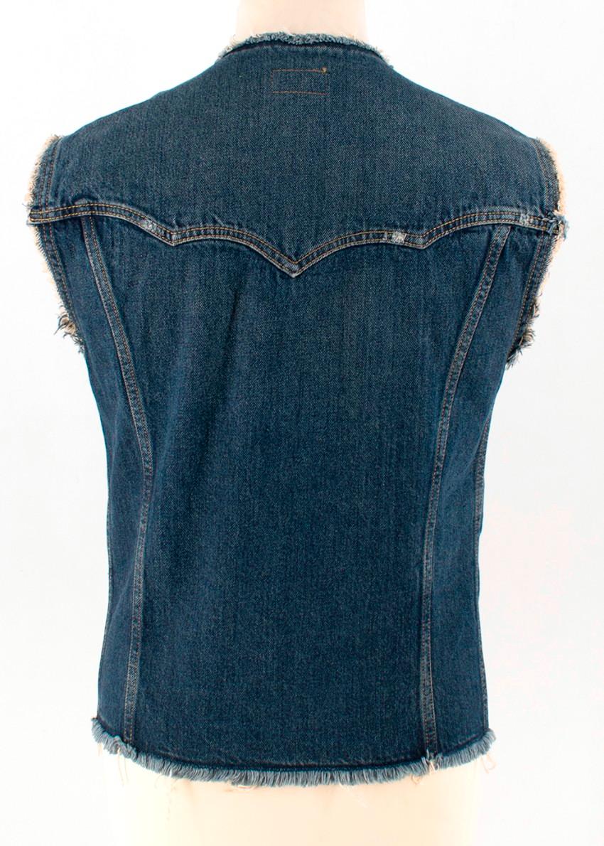 Blue Saint Laurent Cutoff Jeans Jacket S 