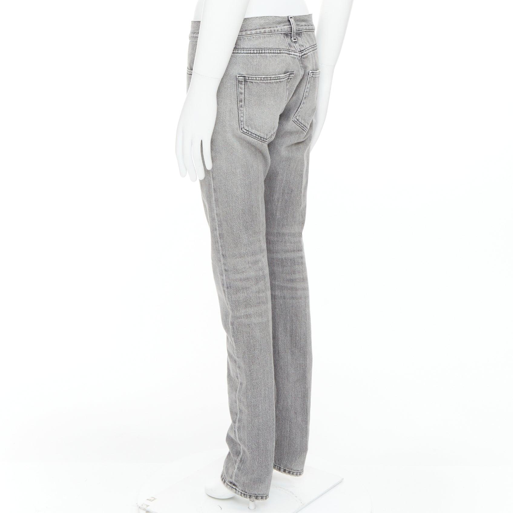 SAINT LAURENT D02 M/SK-LW grey stone washed skinny jeans 30