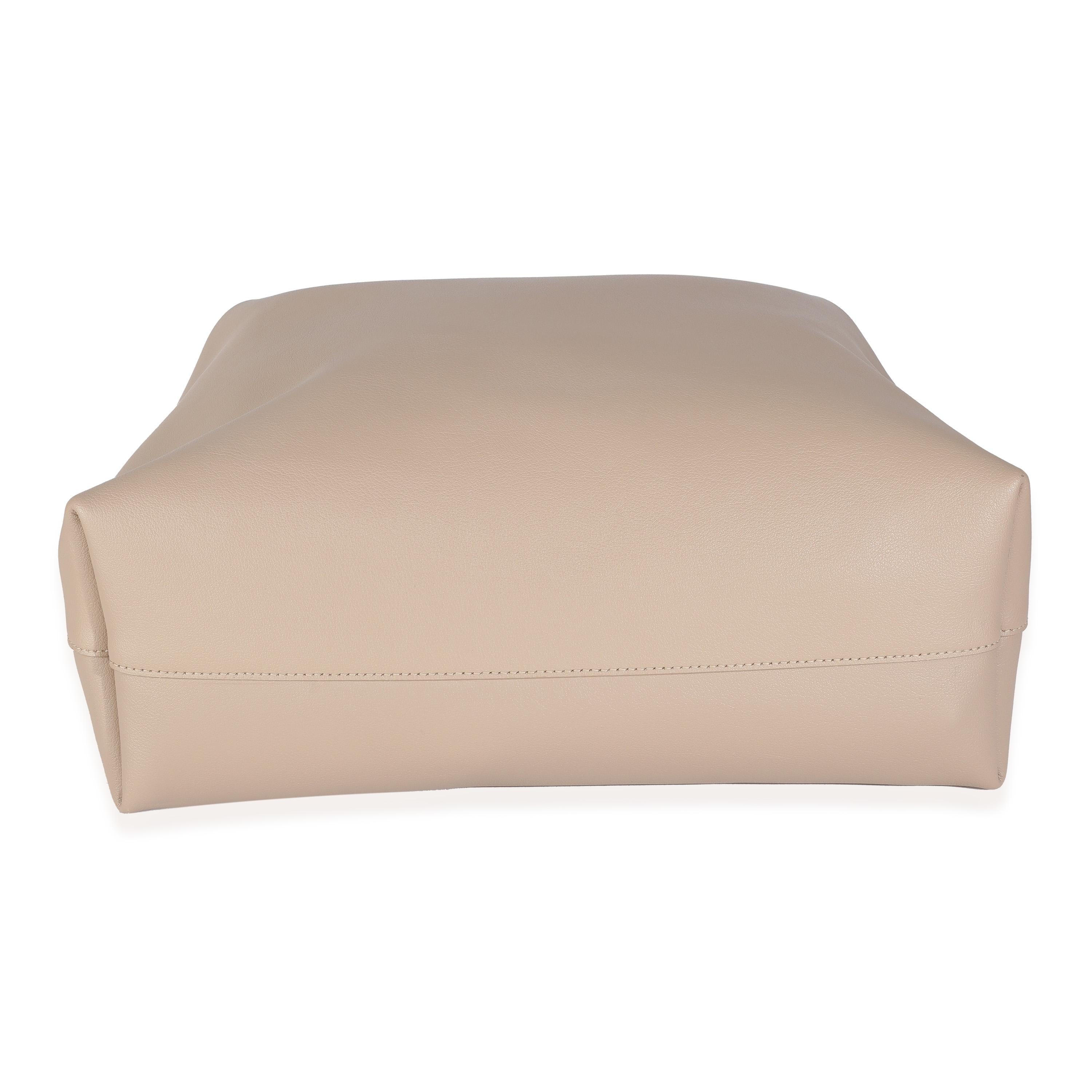 Saint Laurent Dark Beige Calfskin Large Shopping Tote 4