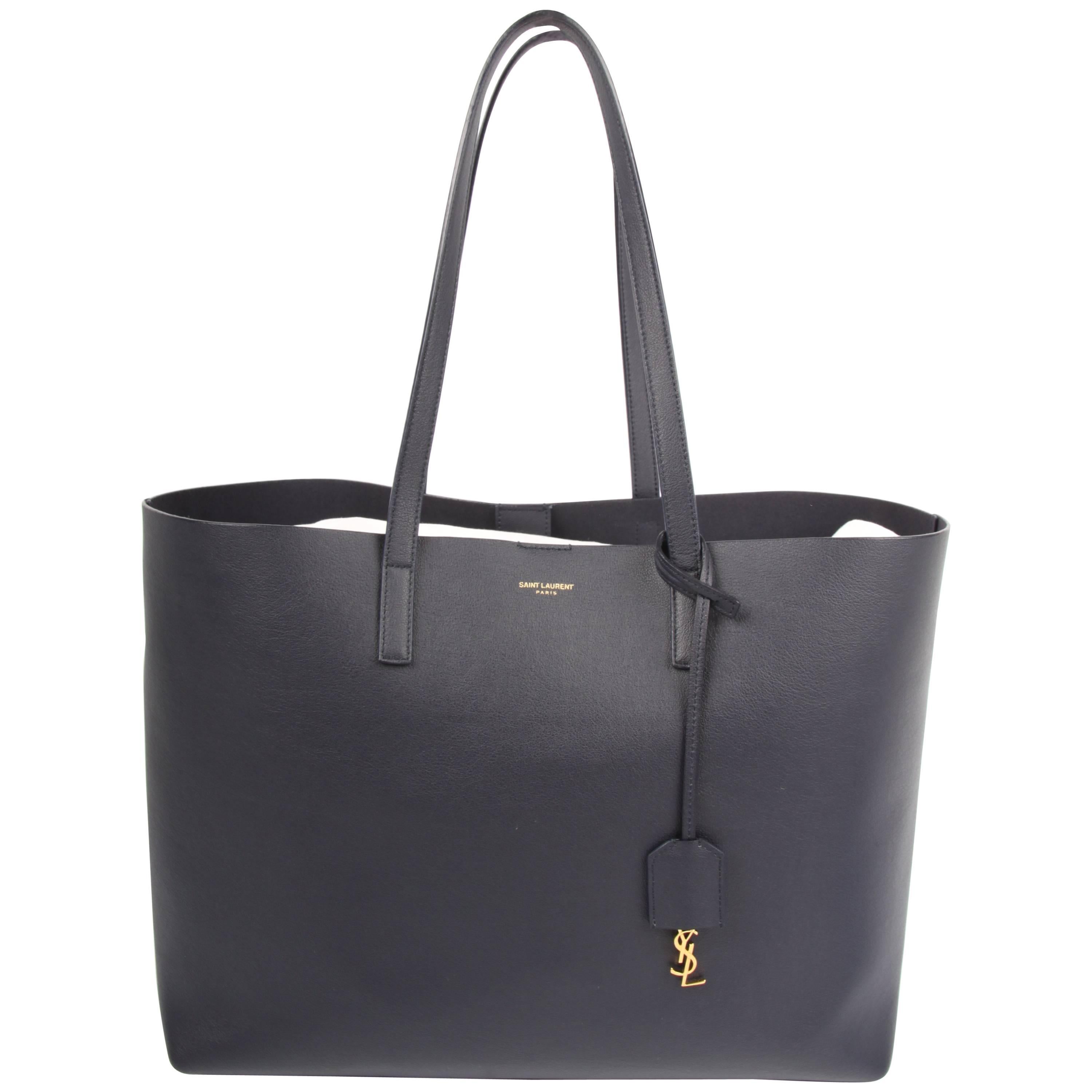 Saint Laurent dark blue Shopping Tote Bag