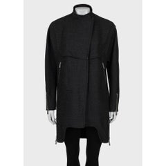 Saint Laurent Dark Gray Wool Coat - Size Medium (FR38)