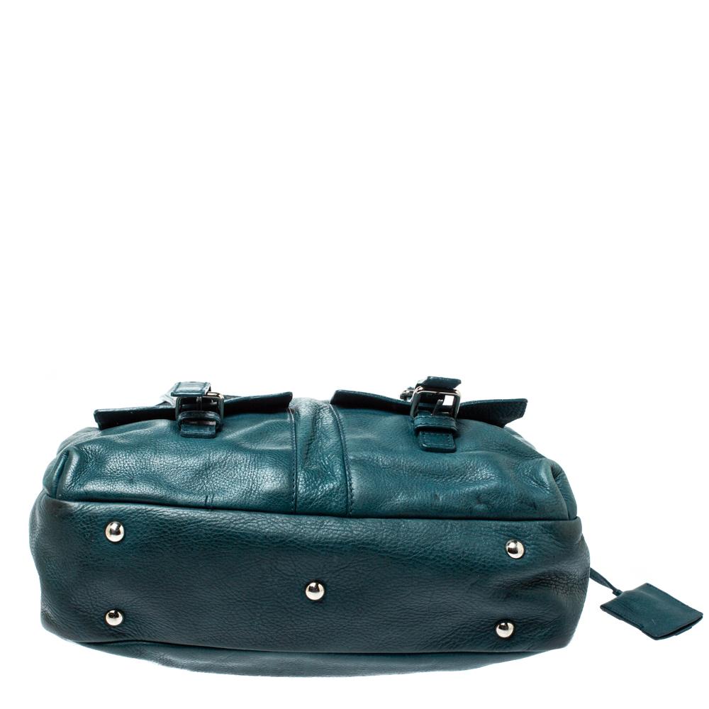 Donna Saint Laurent Borsa Lover in pelle verde scuro