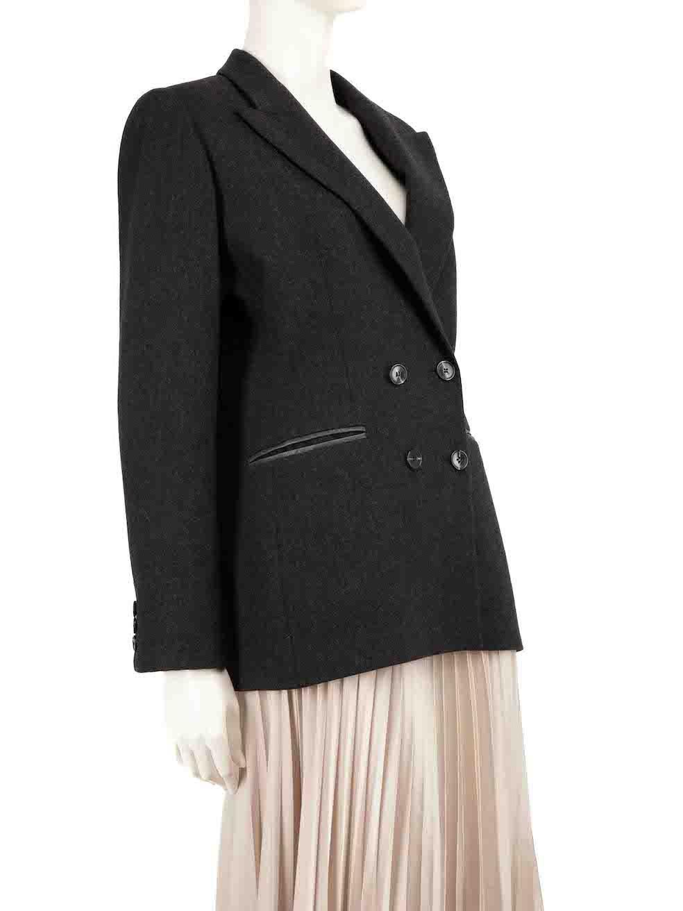 CONDITION is Very good. Minimal wear to the blazer is evident. Minimal discolouration to the pocket leather and the top rear and chest lining. The size and composition label is missing on this used Yves Saint Laurent designer resale item.
 
 
 
