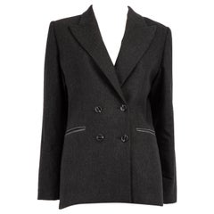Saint Laurent Dark Grey Double Breasted Blazer Size L
