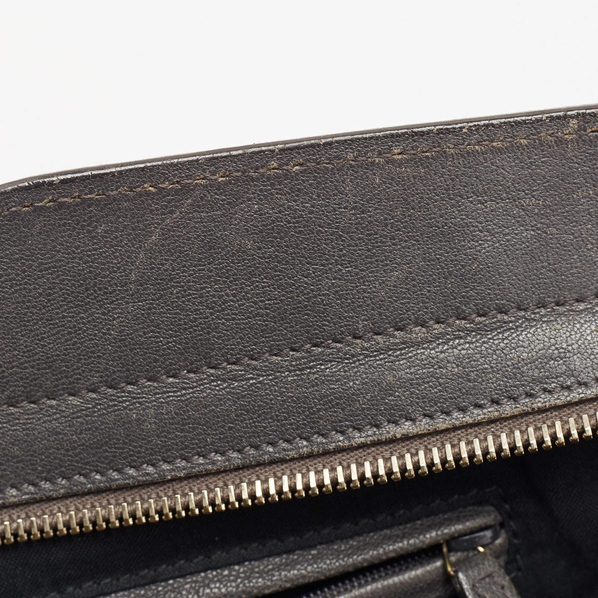 Saint Laurent grand cabas Chyc Fourre-tout en cuir gris foncé 4