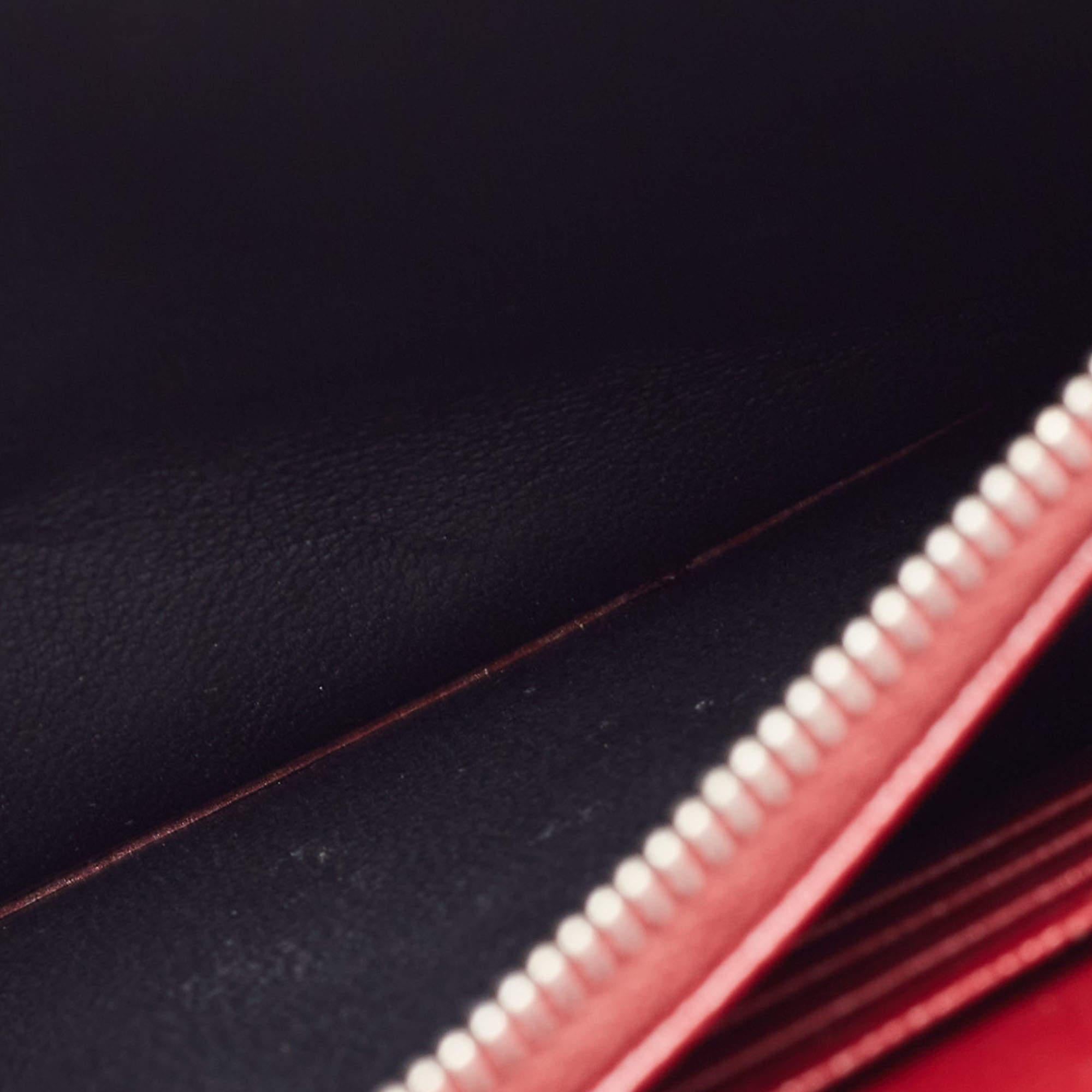 Saint Laurent Dark Red Matelasse Leather Monogram Envelope Wallet on Chain 2