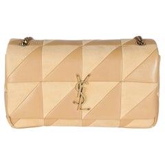 Saint Laurent Bolso Mediano Jamie con Cadena en Ante de Piel de Cordero Arena Oscuro