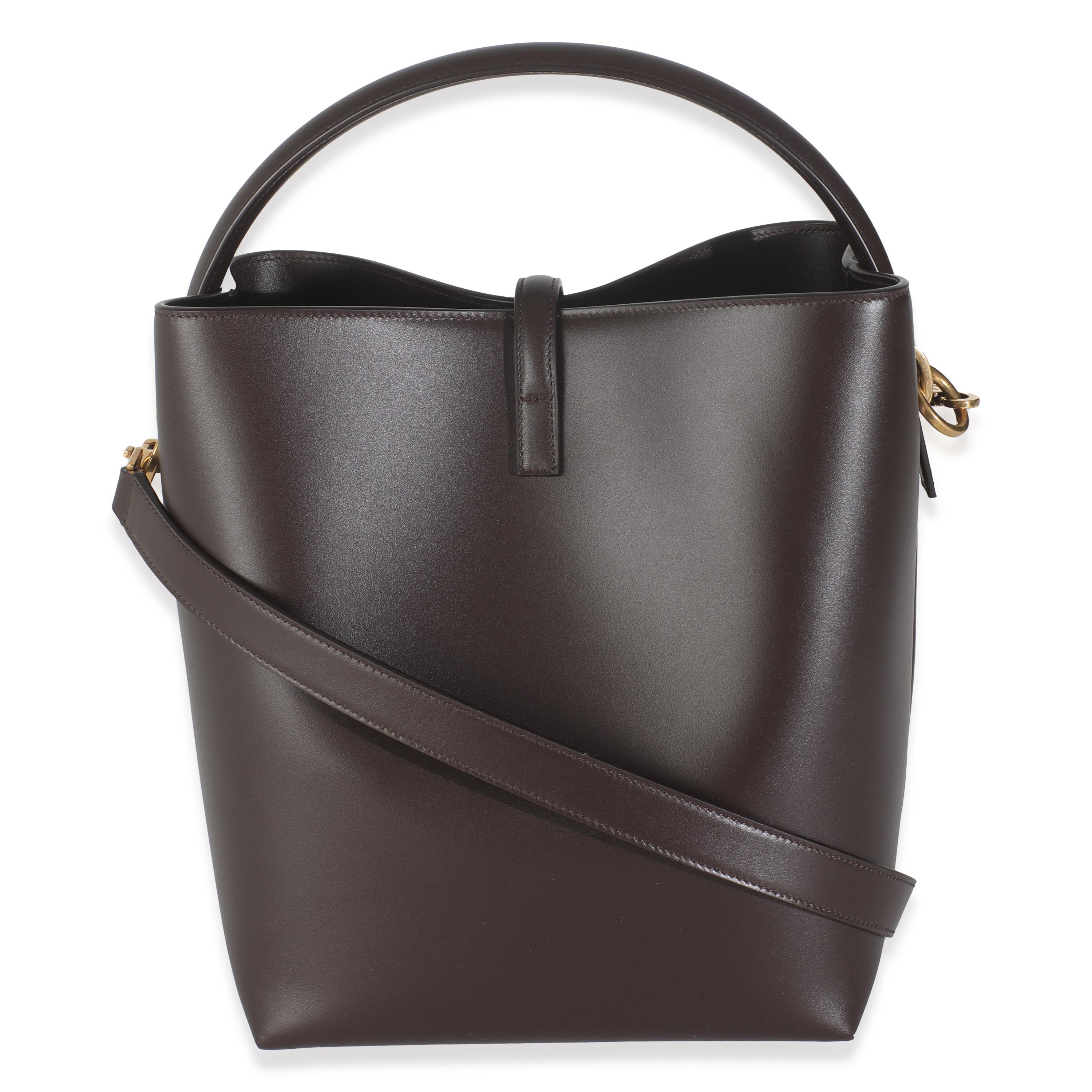 Listing Title: Saint Laurent Dark Sweet Choco Shiny Calfskin Le 37 Bucket Bag
SKU: 145807
MSRP: 3100.00 USD
Condition: Pre-owned 
Handbag Condition: Pristine
Condition Comments: Item has no indication of wear.  Final sale.
Brand: Saint